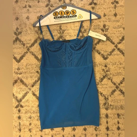 urban outfitters corset dress blue Kimchi Blue Delanie Corset Dress